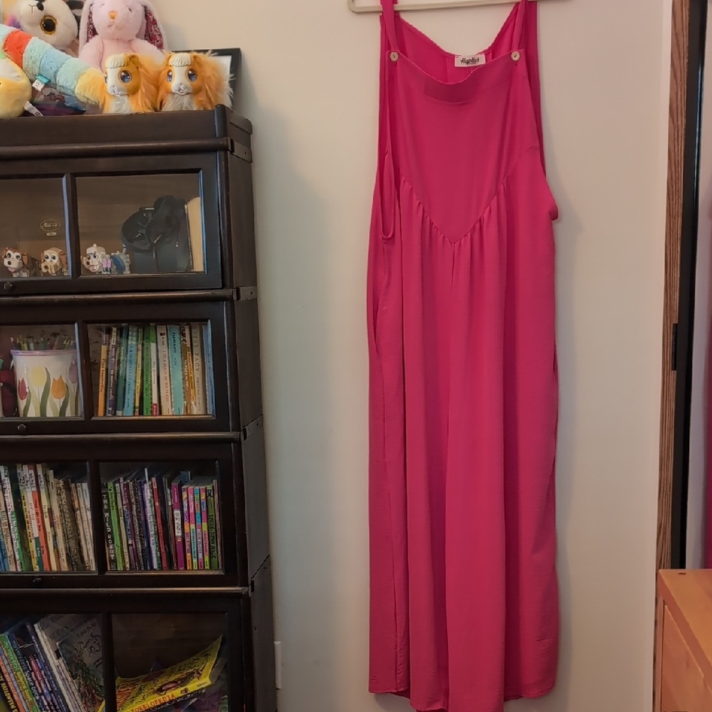 Vibrant Pink Wide Leg Romper NWT